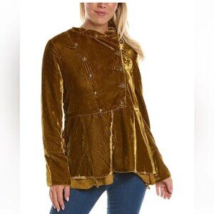 NWT New $228 Free People Velvet Faye Warm Tobacco Jacket Size S
